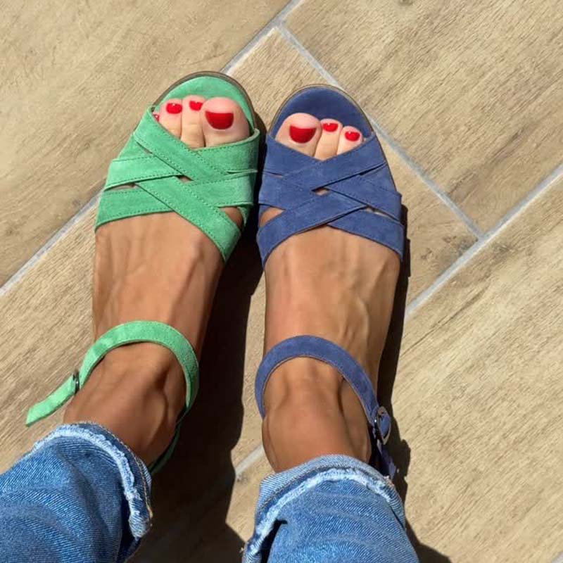 DELPHINE | BUCKLE CUTOUT SANDALS