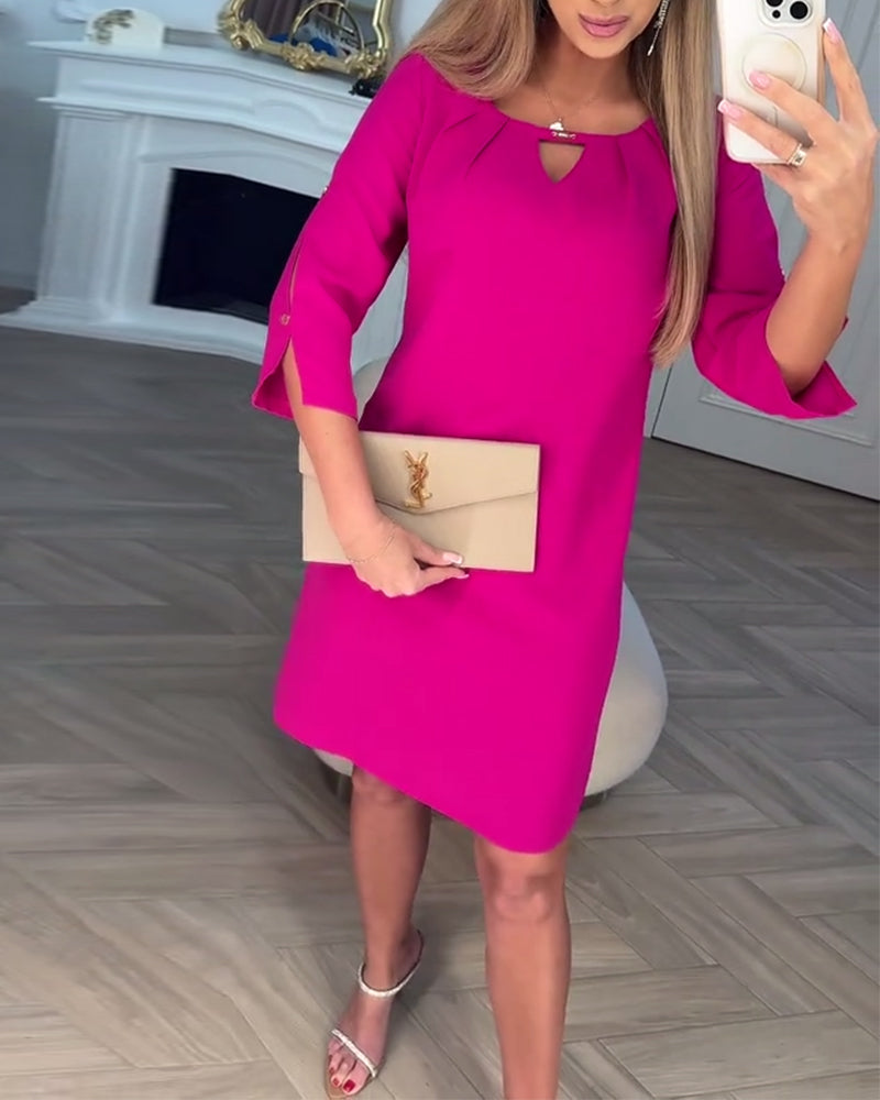 SABRINA | ELEGANT CUTOUT DETAIL MIDI DRESS