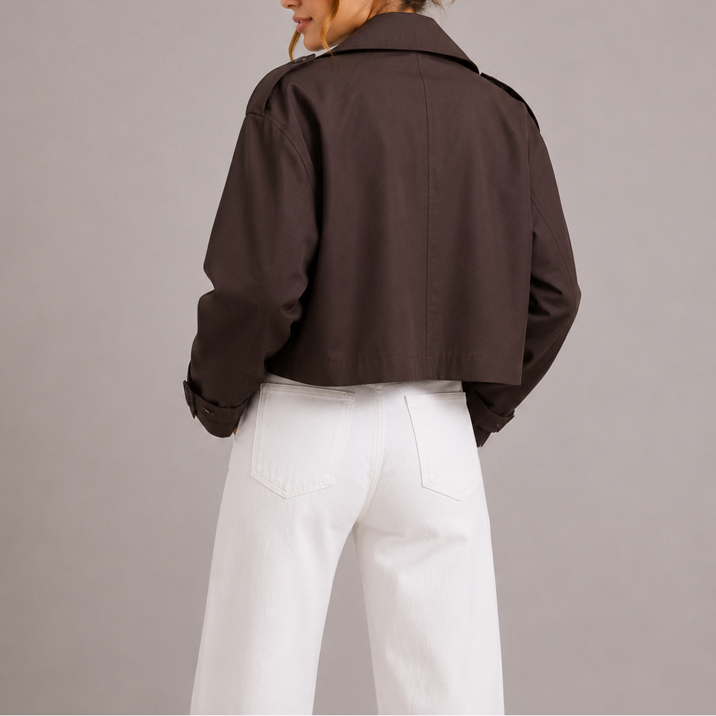 Eleanor | Cropped Trench Coat Jacket