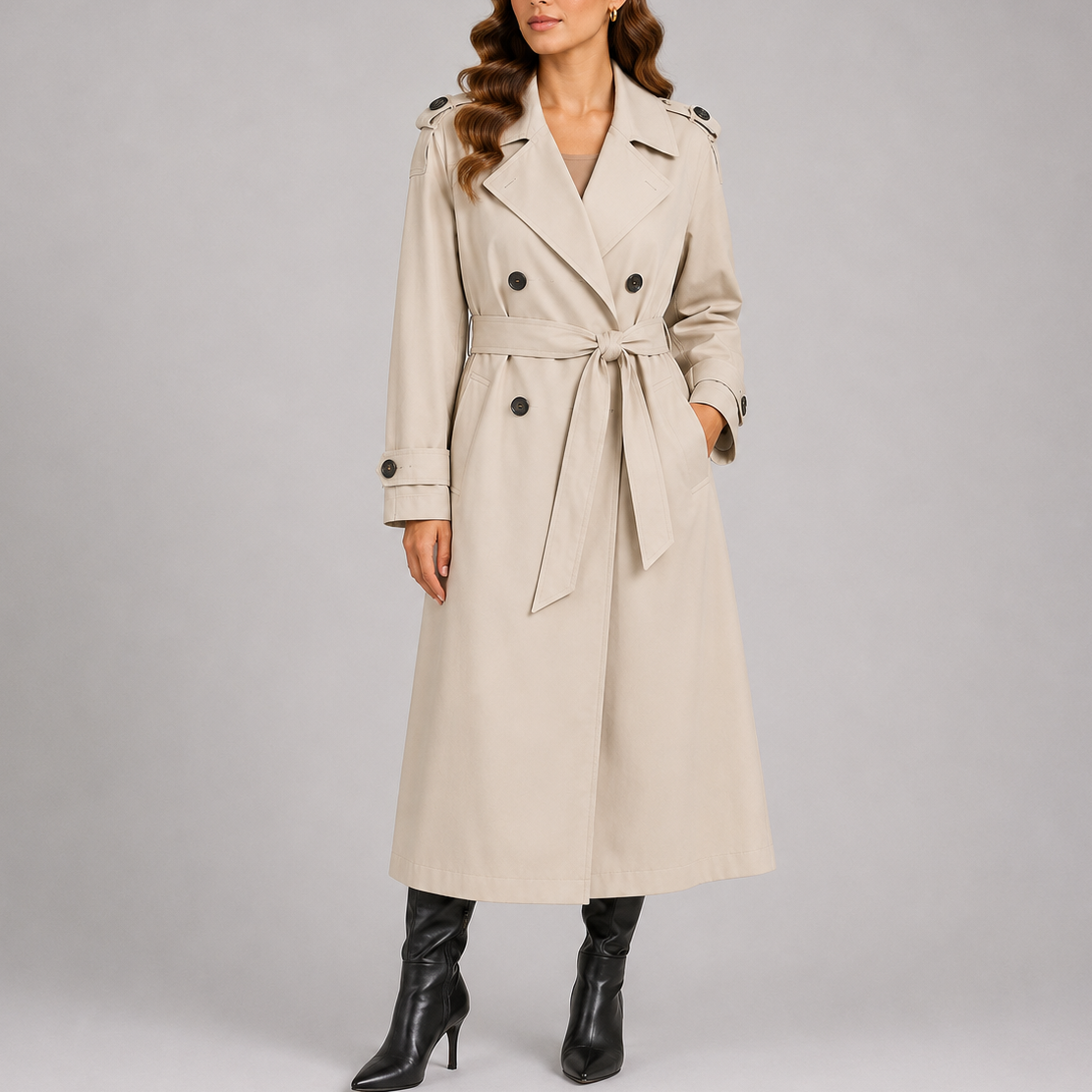 Camille | Classic Long Trench Coat