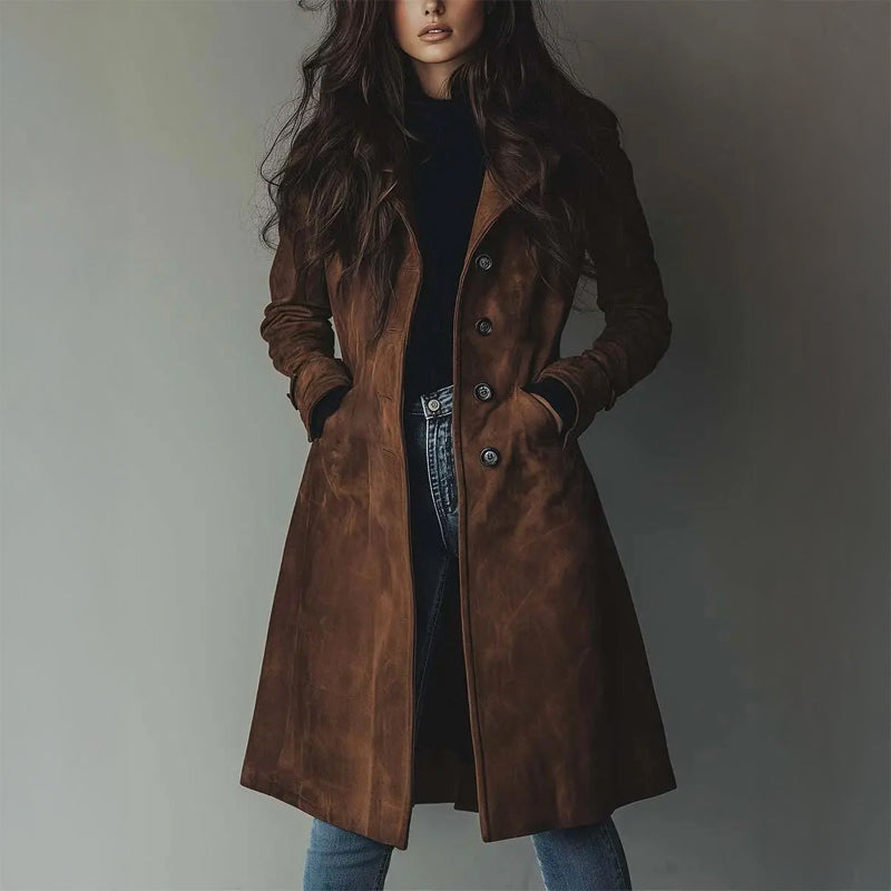 Maude - Long Vegan Suede Jacket