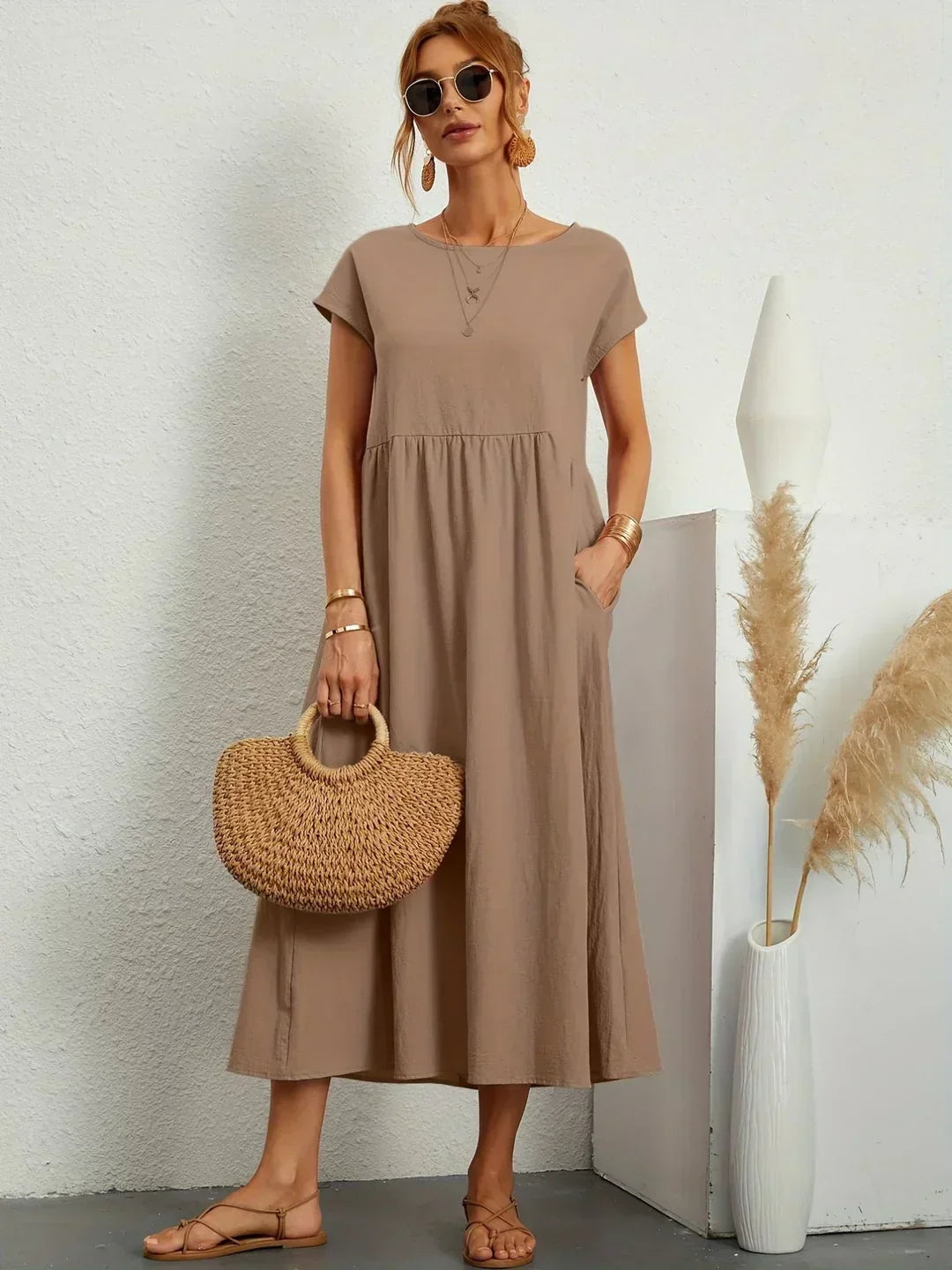 MAXINE | FLUID ELEGANT TIMELESS MIDI DRESS