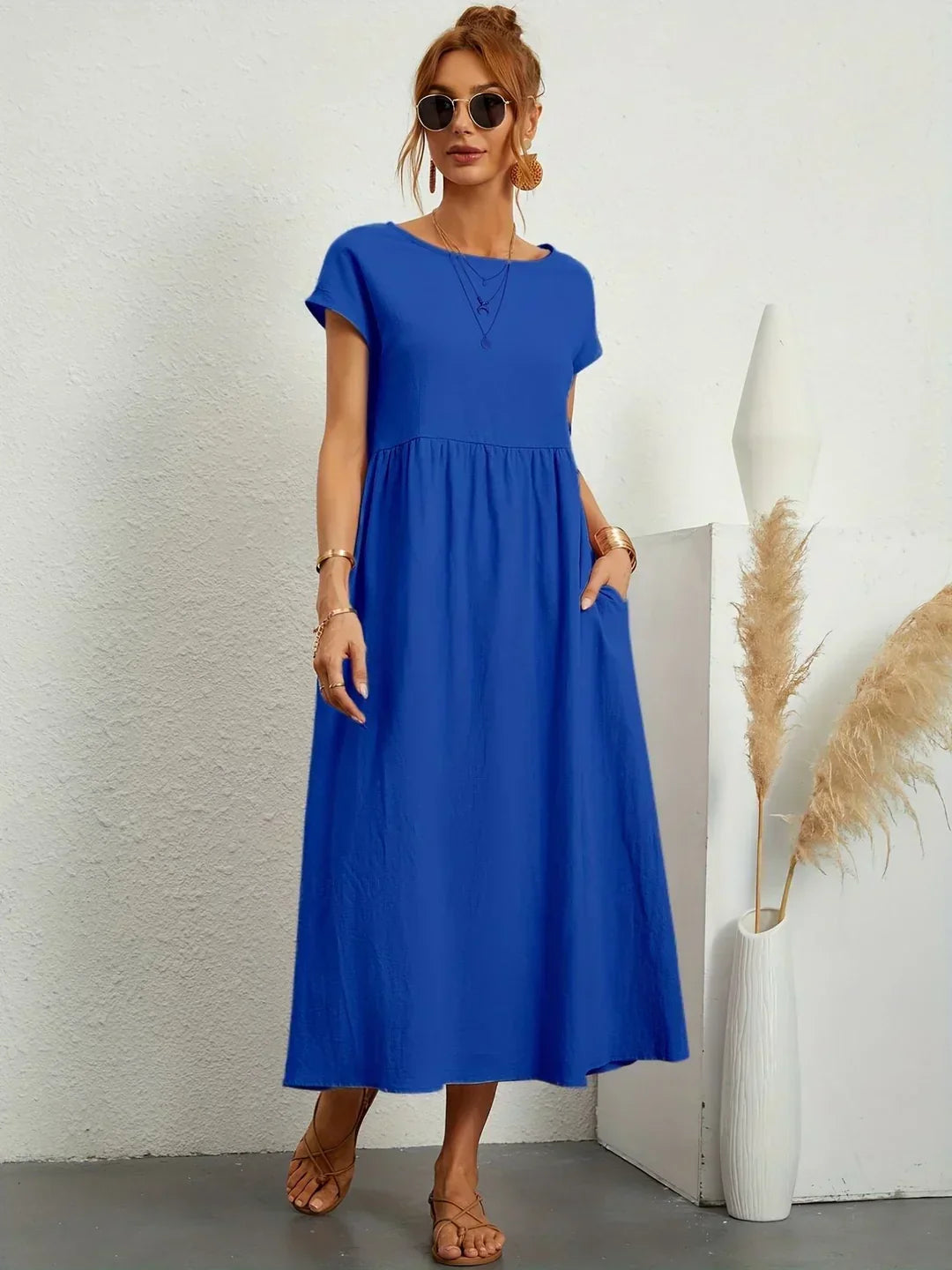 MAXINE | FLUID ELEGANT TIMELESS MIDI DRESS