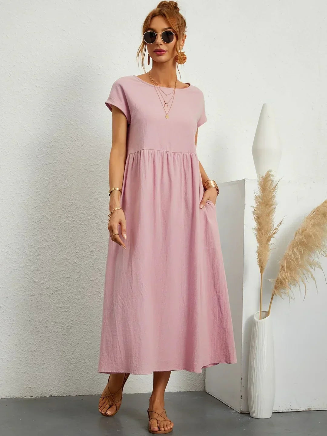 MAXINE | FLUID ELEGANT TIMELESS MIDI DRESS