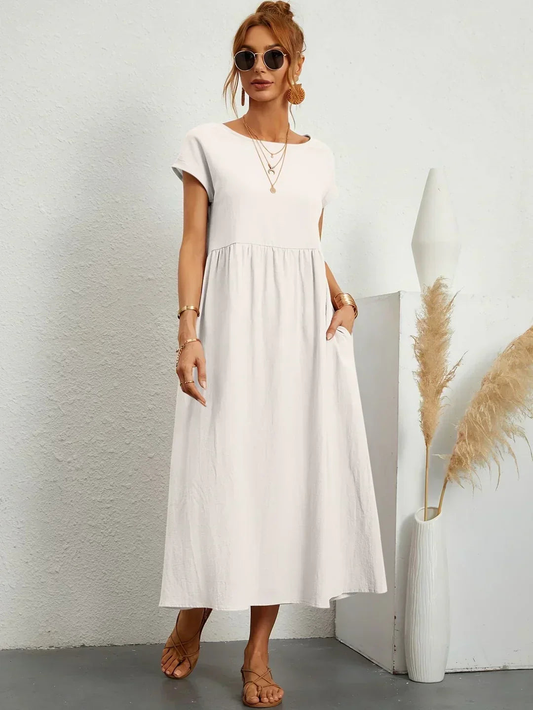 MAXINE | FLUID ELEGANT TIMELESS MIDI DRESS