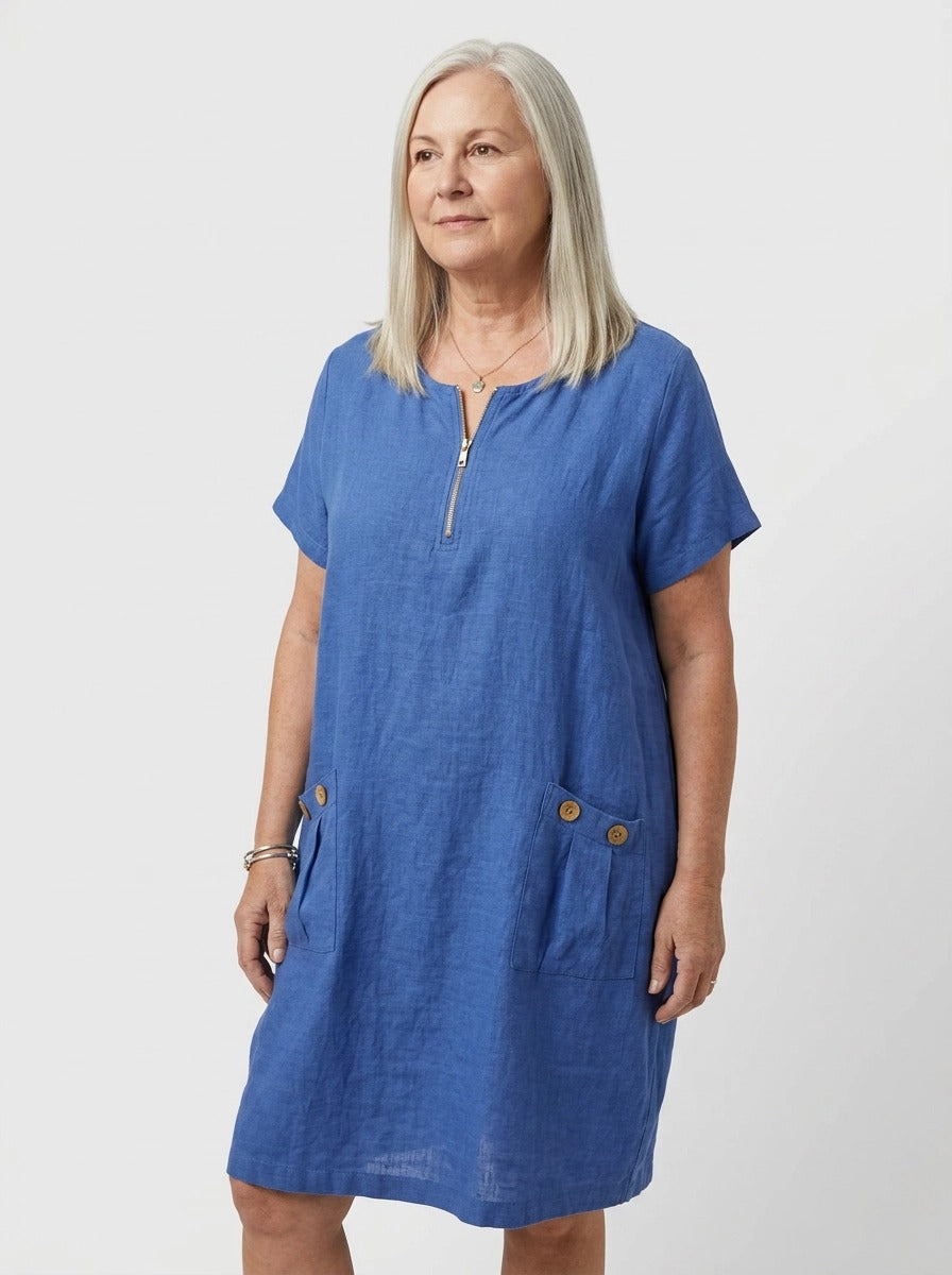 JOAN | ZIP-FRONT SUMMER DRESS