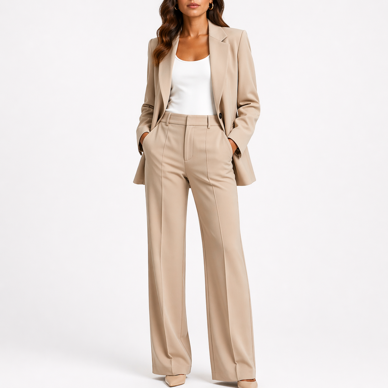 Charlotte | Two-Piece Set with Blazer and Straight-Leg Pants