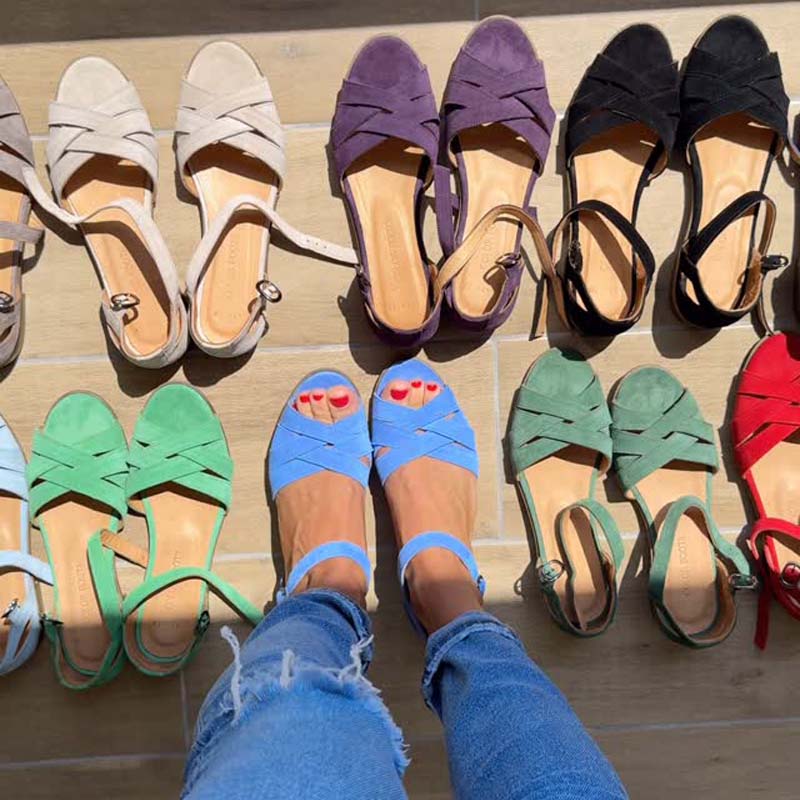 DELPHINE | BUCKLE CUTOUT SANDALS