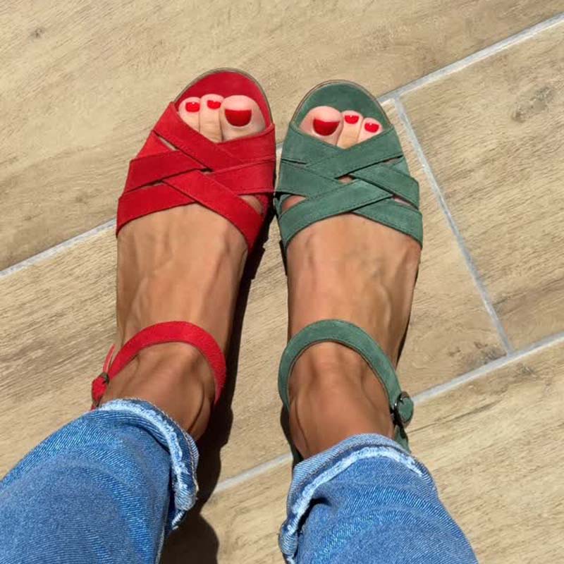 DELPHINE | BUCKLE CUTOUT SANDALS