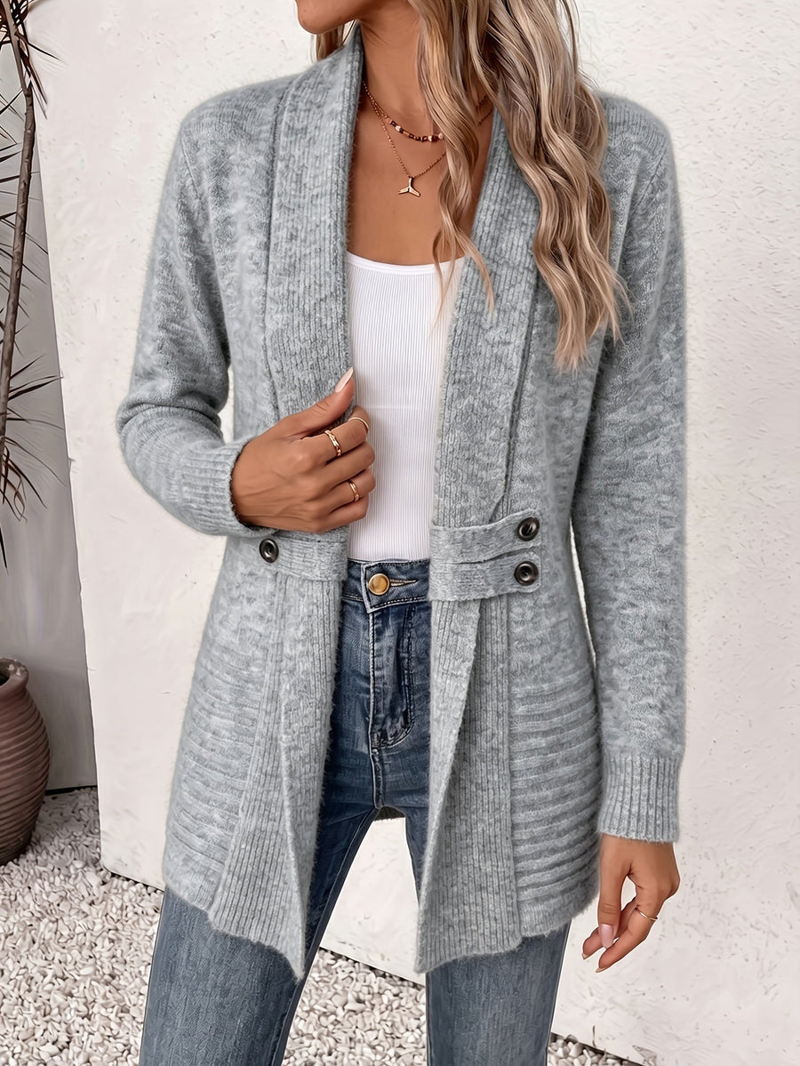 Imogen | Elegant Women's Cardigan – Open Front & Fitted Waist