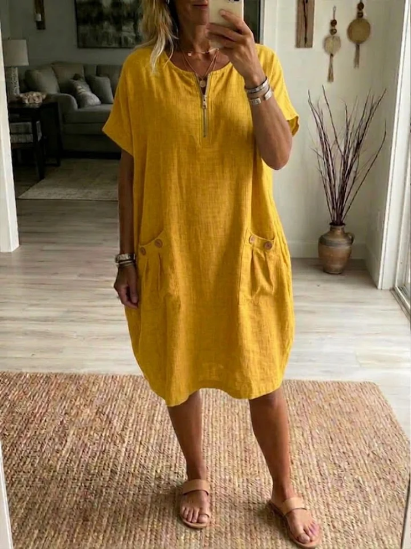 JOAN | ZIP-FRONT SUMMER DRESS