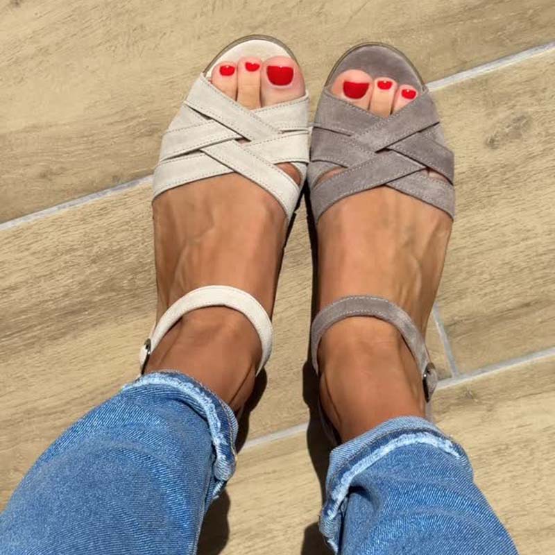 DELPHINE | BUCKLE CUTOUT SANDALS