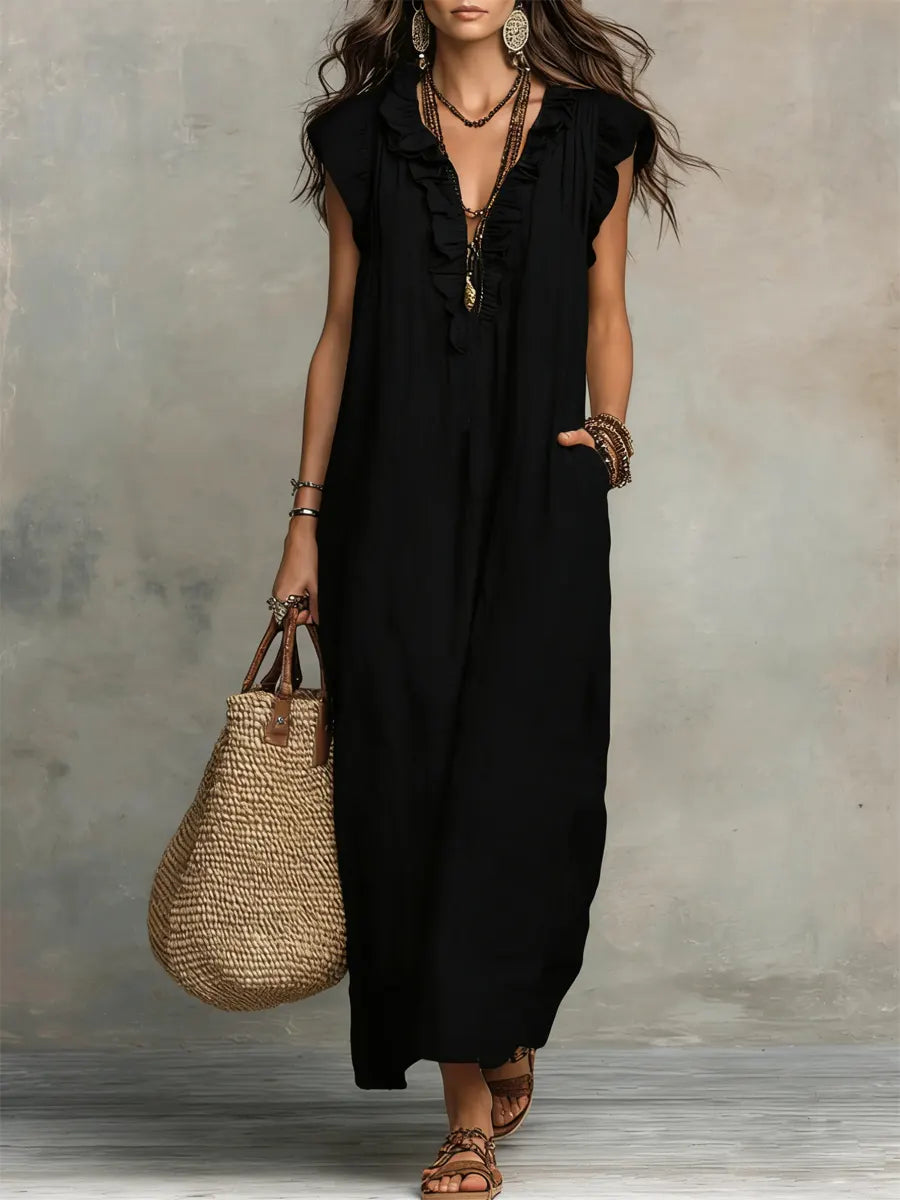 Rivagé Linen Maxi Dress