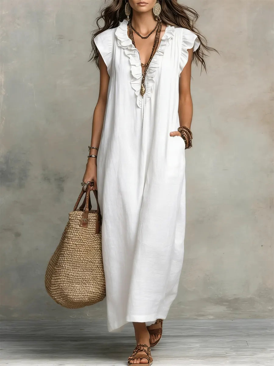 Rivagé Linen Maxi Dress